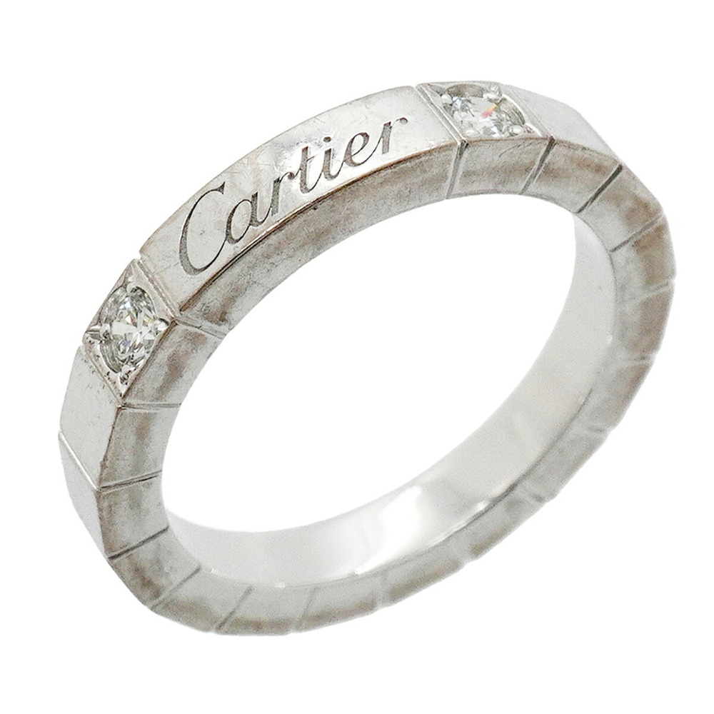 CARTIER 18k Silver Diamond Lanier Ring